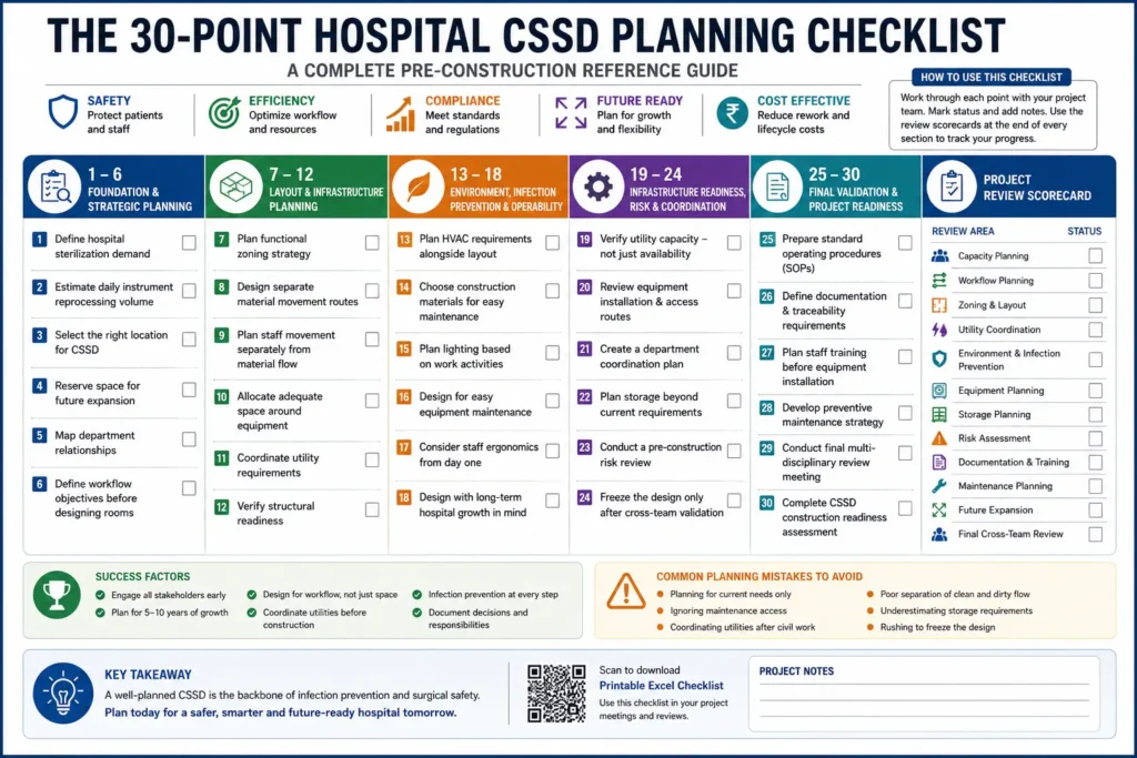 30-Point Hospital CSSD Planning Checklist by arktech scientific
